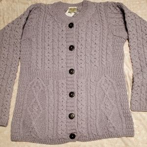 Merino wool Cableknit Cardigan NWT